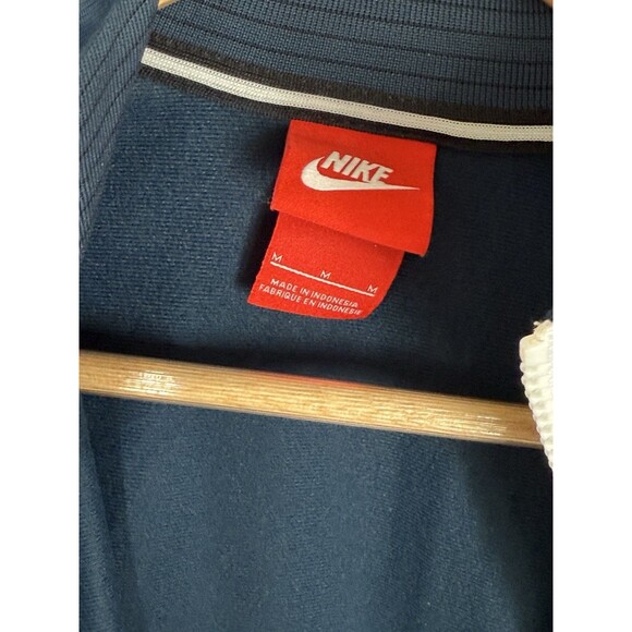 Nike Womens Pre Gamer Athletic Track Jacket Navy/White Sz‎ M Warmup Sports Retro - Picture 8 of 12